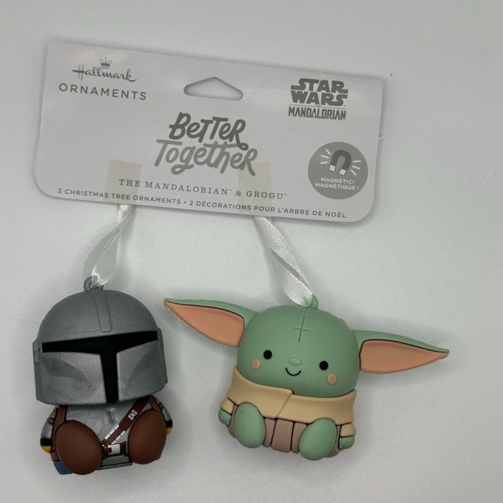 New Hallmark Better Together Magnetic Ornament-The Mandalorian & Grogu Star Wars
